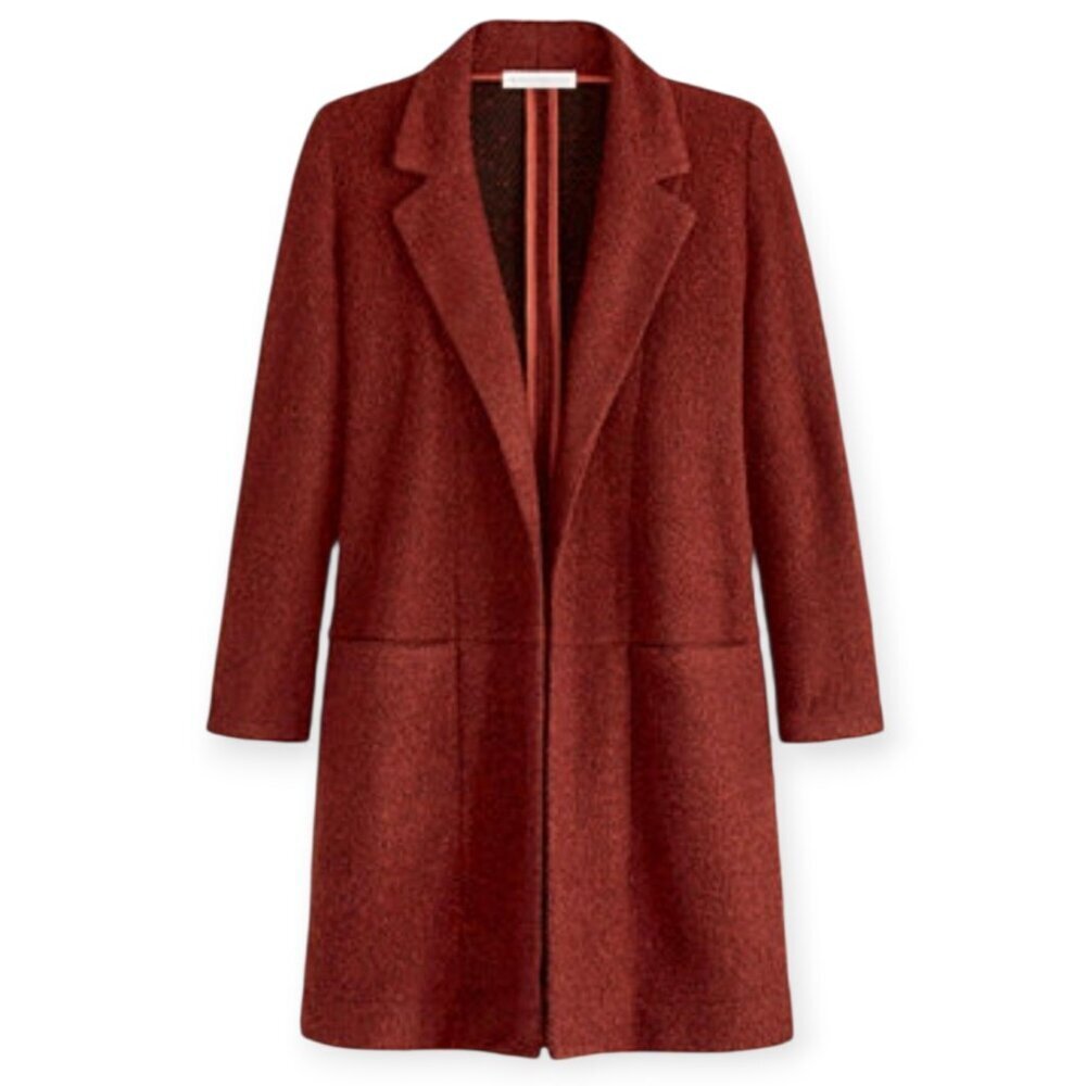 Adyson Parker Rust Women's Notched Collar Rock Duster XS Polyester Errand Jacket